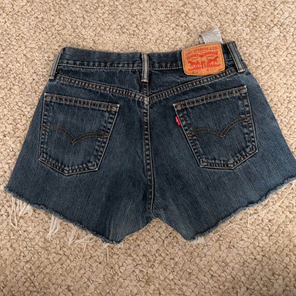 Levi's Dark Blue Jean Shorts - Picture 2 of 6